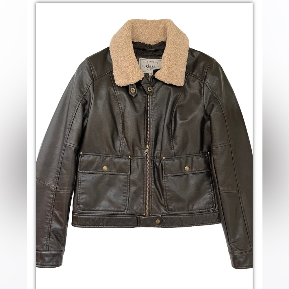 G.H. Bass & Co.Women’s Bomber Jacket, Brown, Size XS.
